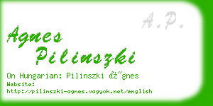 agnes pilinszki business card